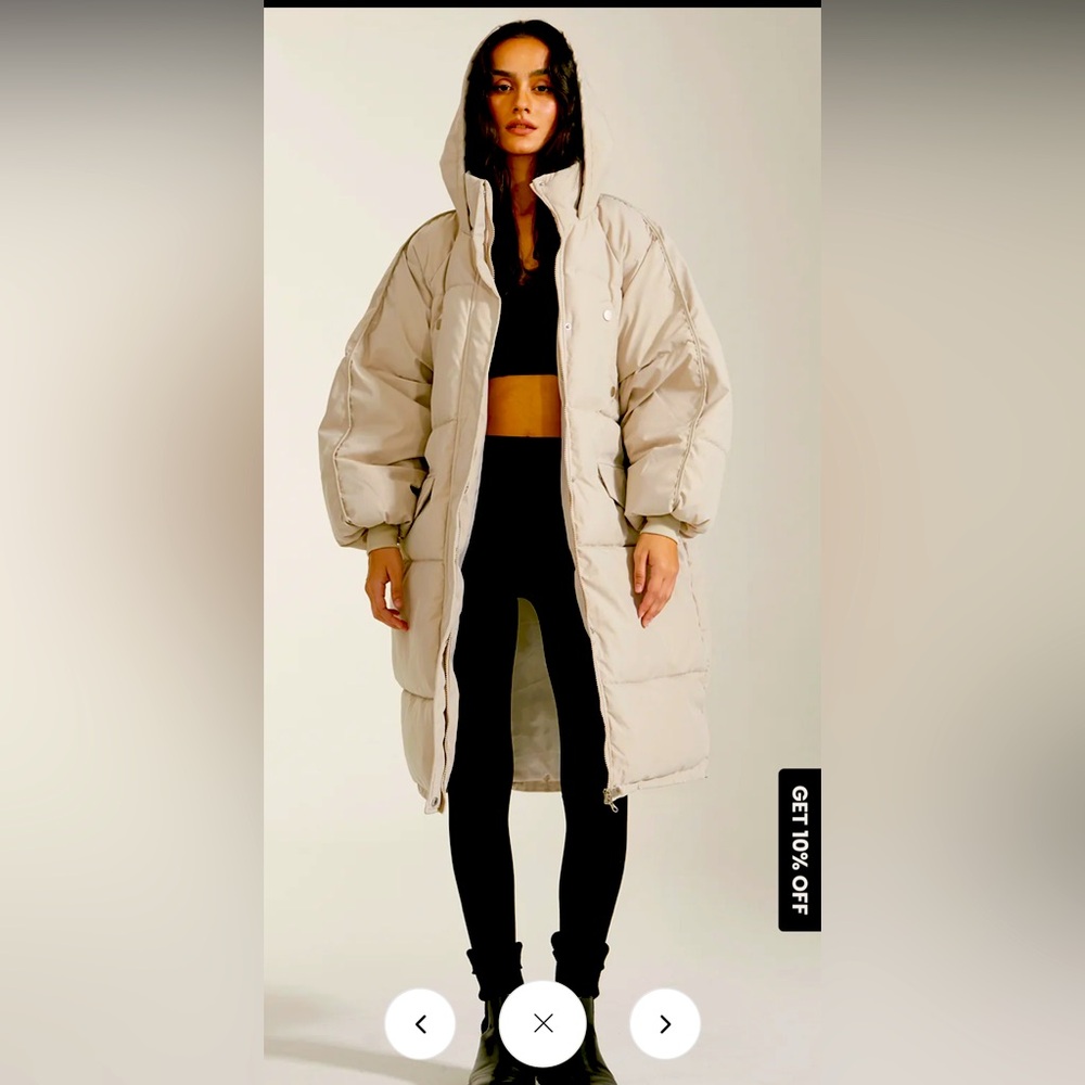 NWT Commonsense Long Hooded Puffer Parka Coat Sz S